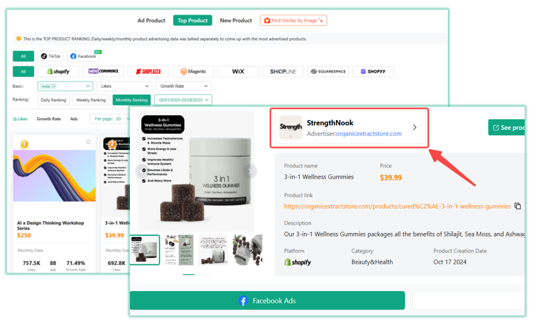 Dropshipping Products Ranking