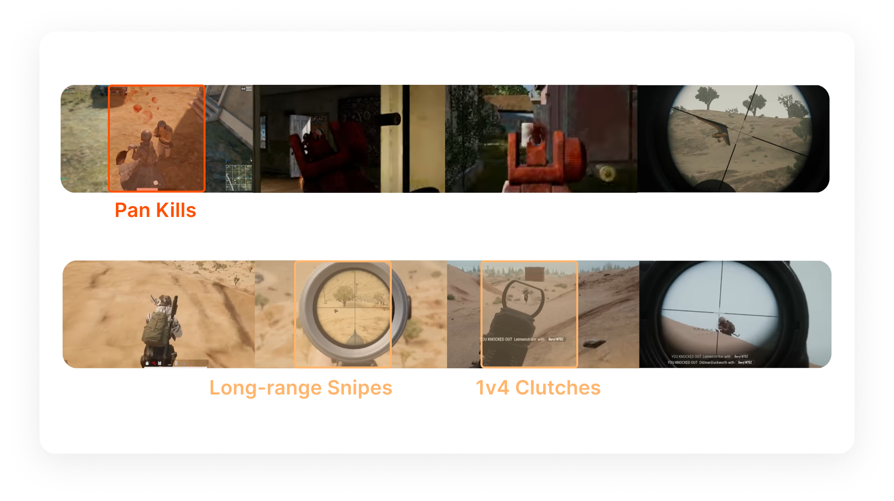 The AI PUBG Highlight Tracker feature, which automatically detects exciting moments like AWM snipes and clutches and ranks them with a Virality Score to predict social media success