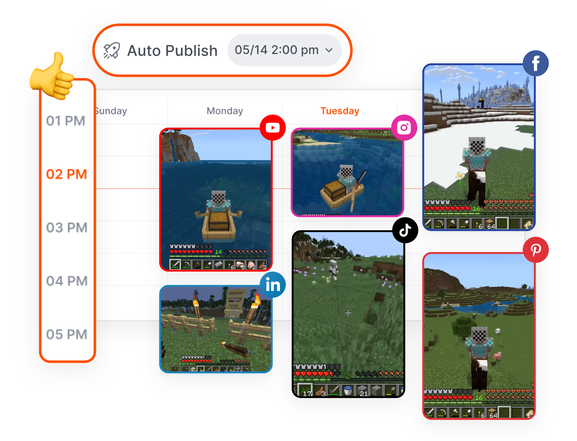 Share  free Minecraft clips
