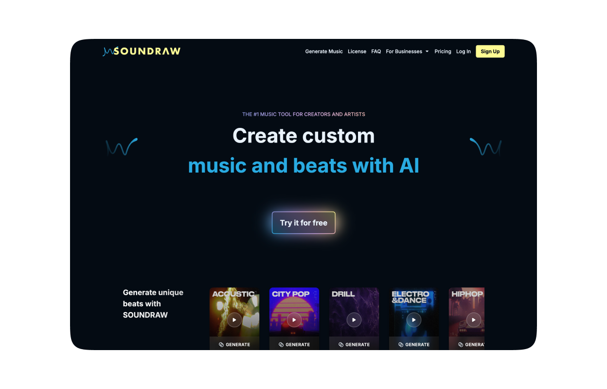 Soundraw AI 音樂產生器
