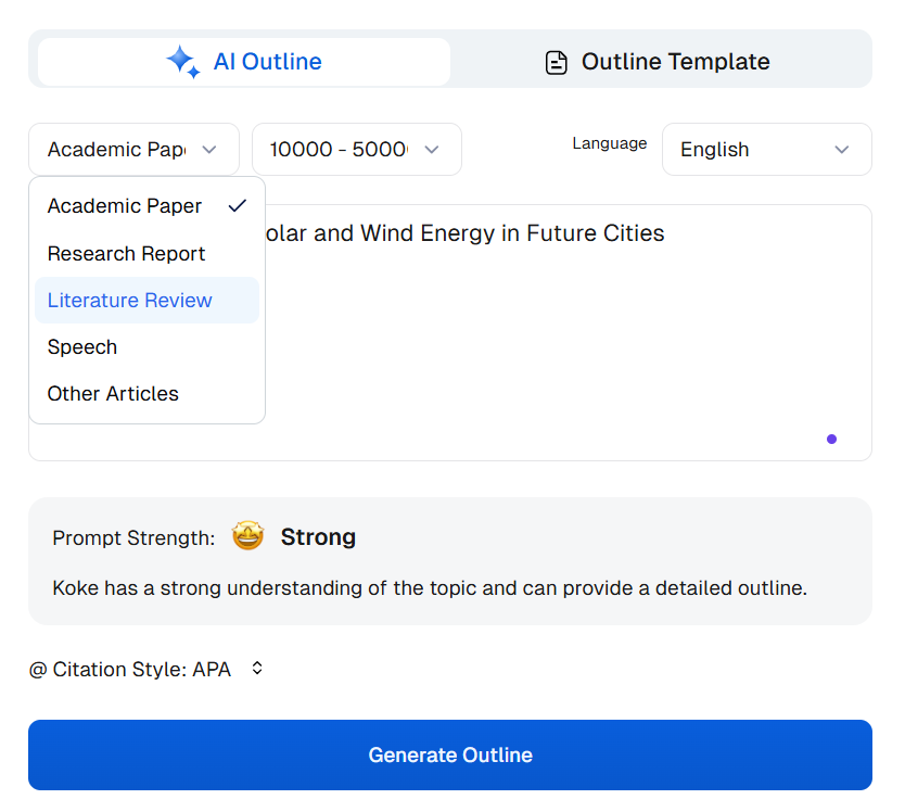 AI outline creator