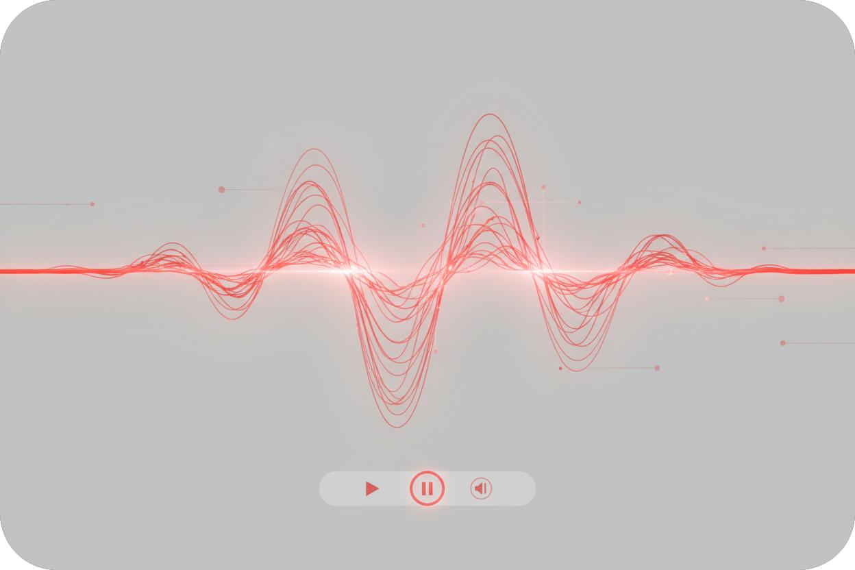Digital audio visualization in an AI Singing Voice Generator.