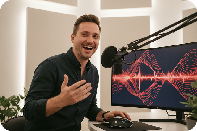 A musician using an Audio to MIDI converter to study a song.