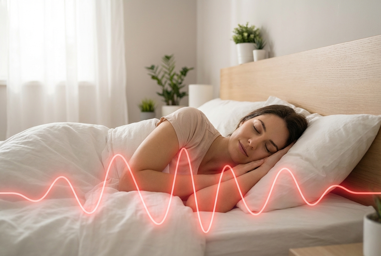 在噪音產生器的幫助下獲得更好睡眠的人。