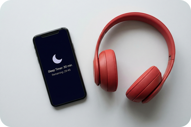 在噪音產生器上設定睡眠定時器。