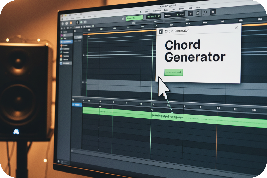Computer interface of a Chord Progression Generator.