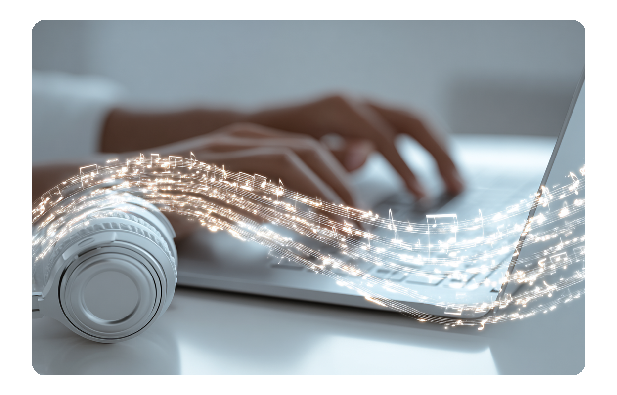 Magia da IA de Texto para Música