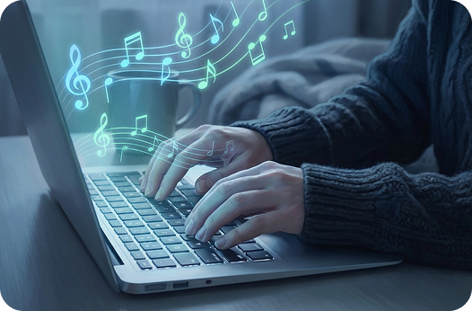 8位元音樂生成器 將文字描述轉換為音訊。