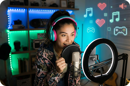 遊戲實況主使用來自 8位元音樂生成器 的免版權音樂。