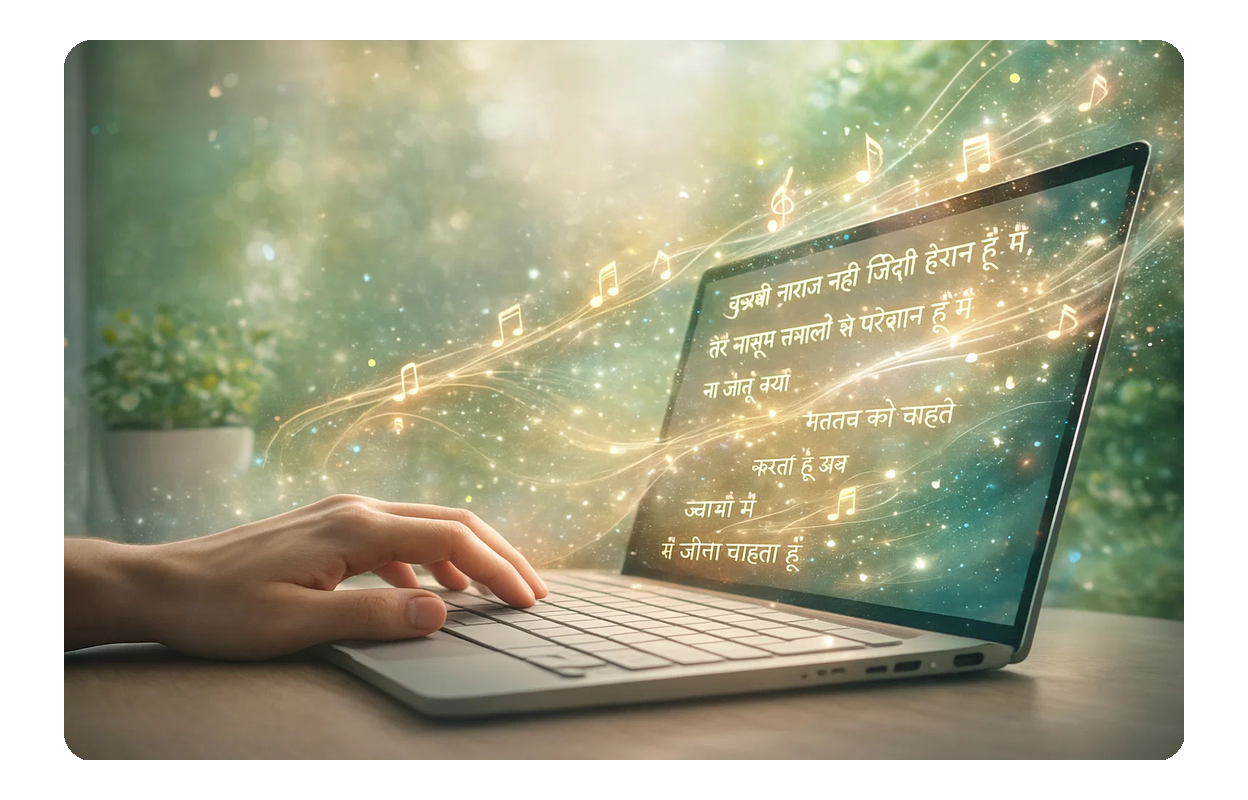 즉각적인 힌디어 가사 생성