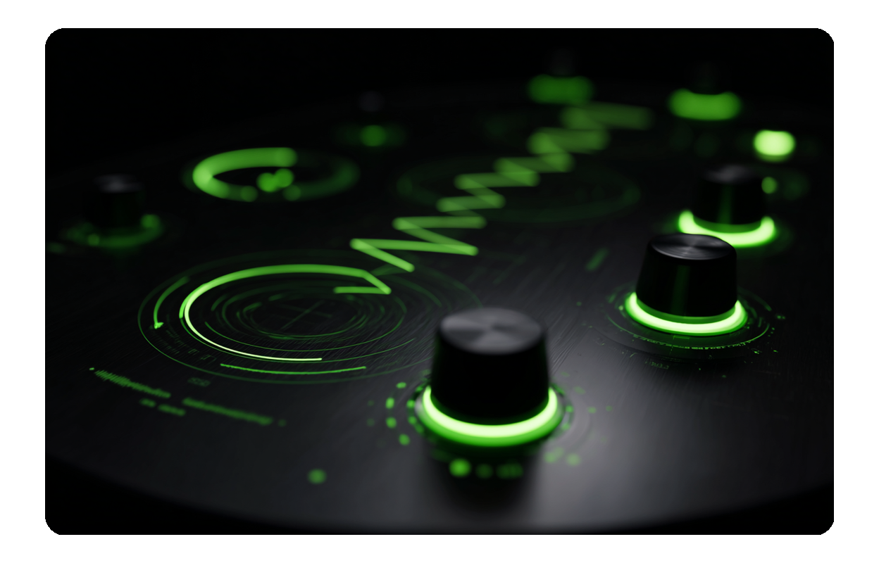 컨트롤을 사용하여 슬로우 및 리버브 효과를 사용자 지정하는 모습.