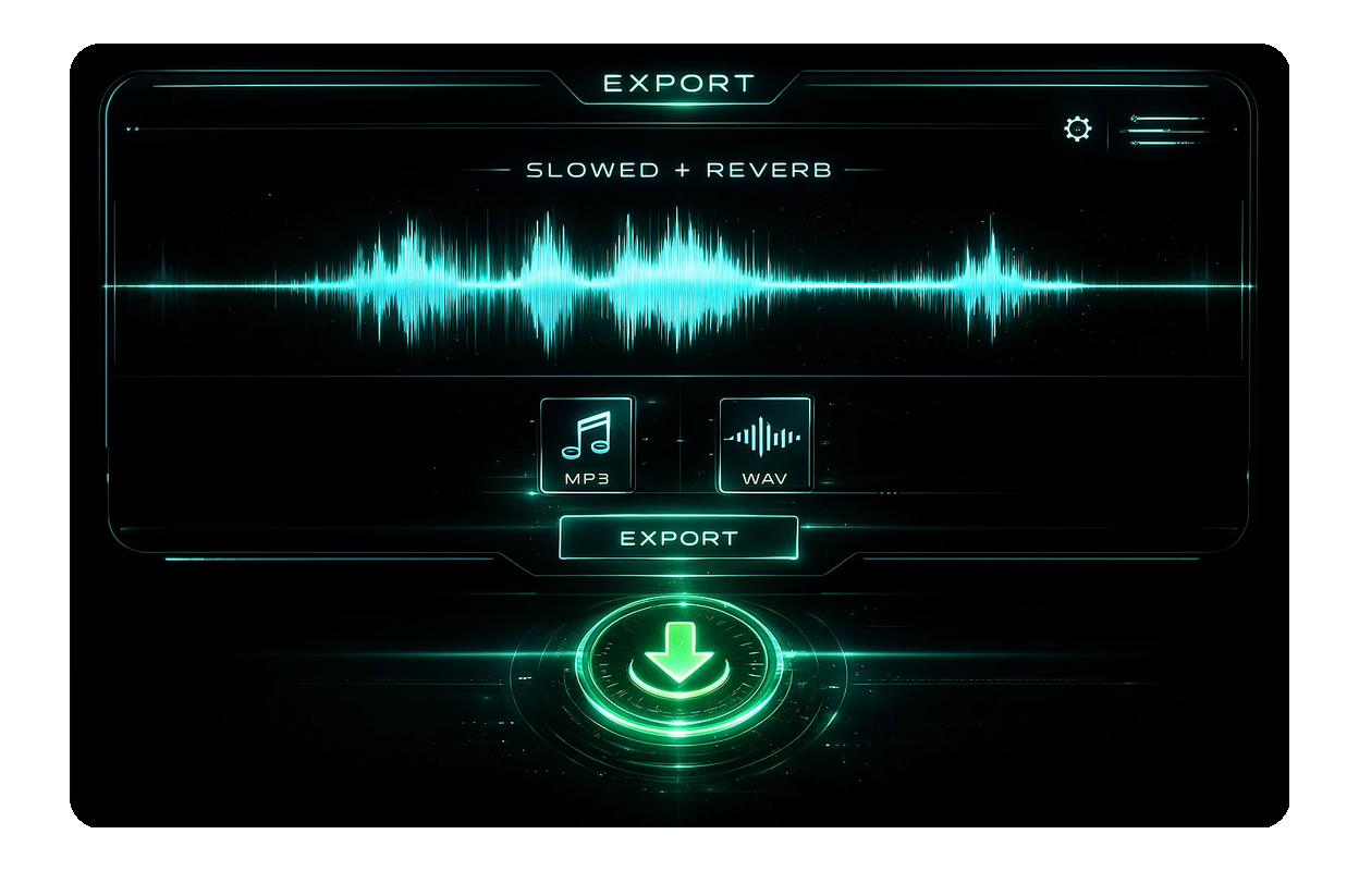생성기에서 출력된 고품질 오디오.