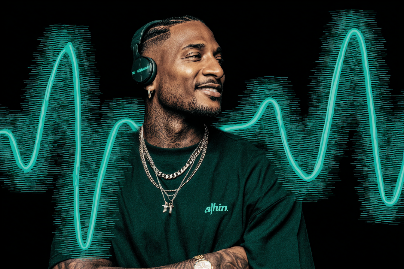 슬로우 리버브 스튜디오를 사용하는 음악 프로듀서.