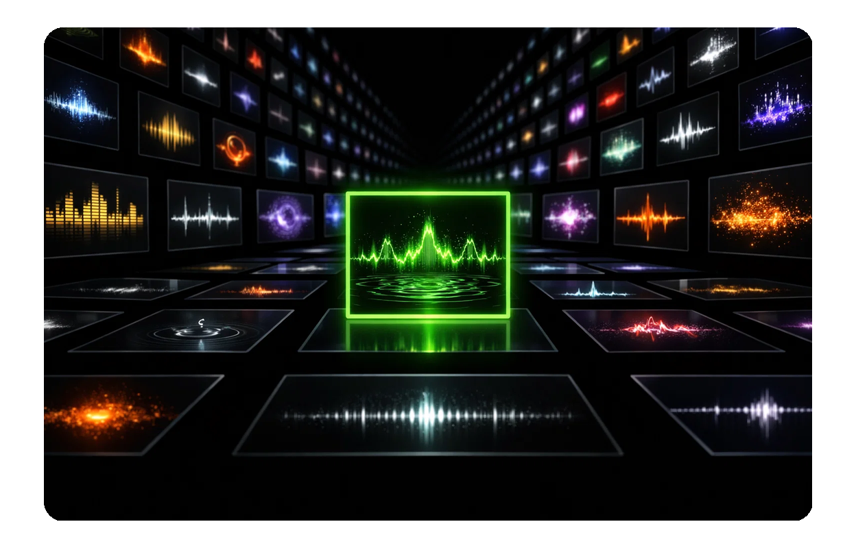 노이즈 생성기를 위한 로열티 프리 사운드 라이브러리.