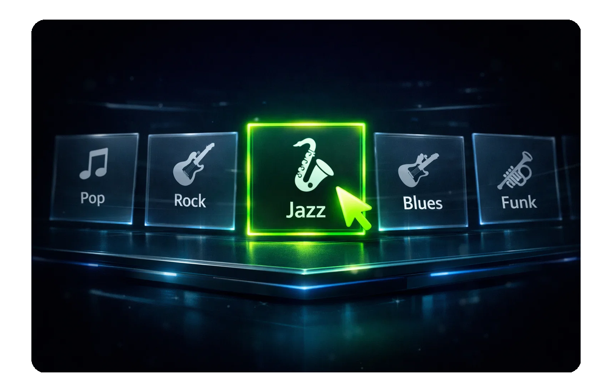 Selecting genre specific chord progressions