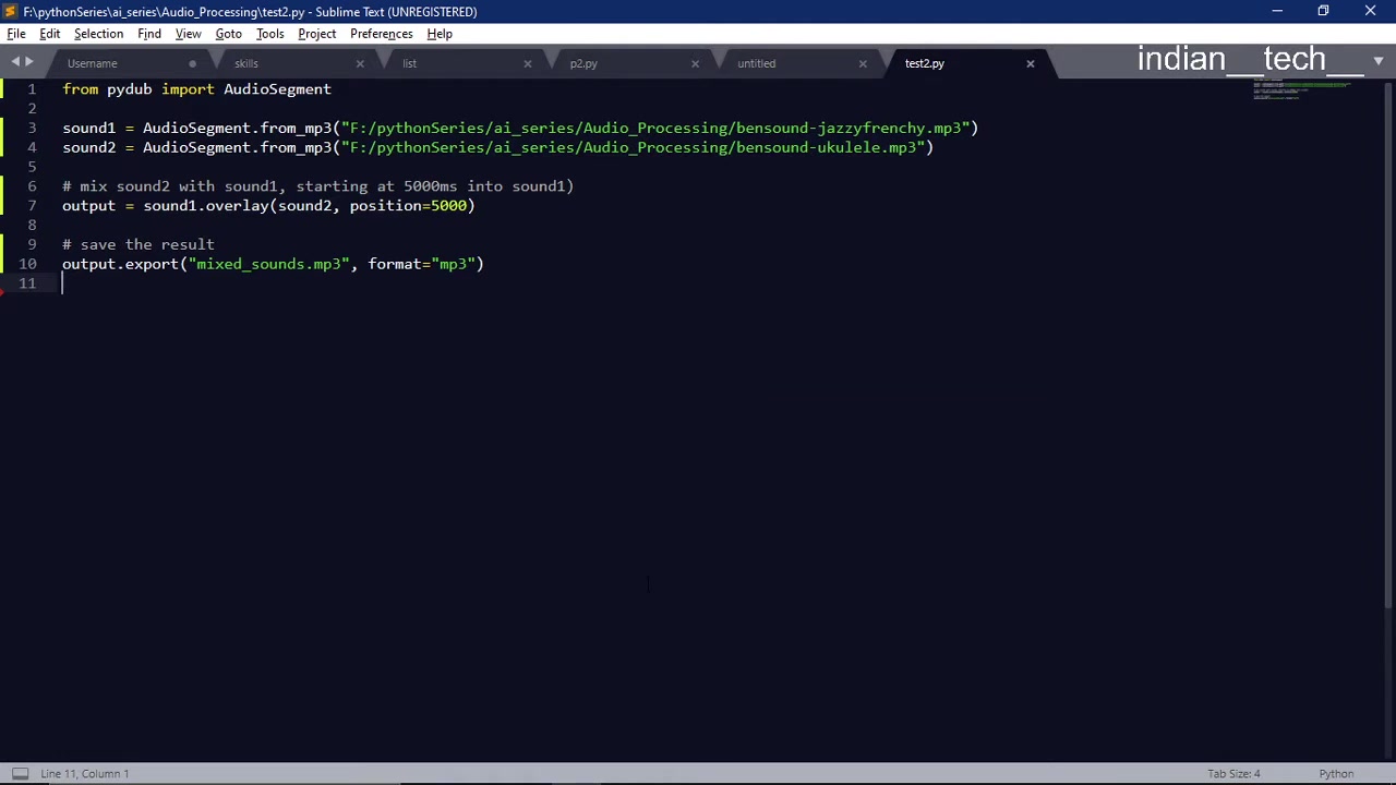 Mix MP3 Files with Python and Pydub for AI Projects