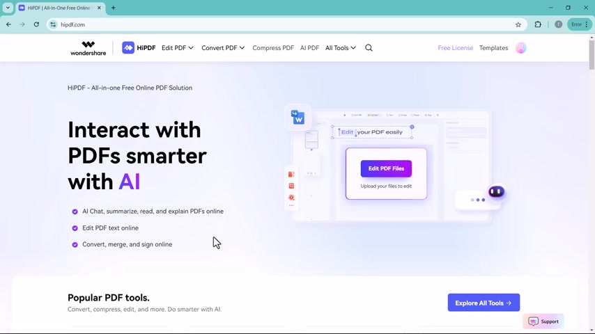 HiPDF: La herramienta online definitiva para editar PDF con IA