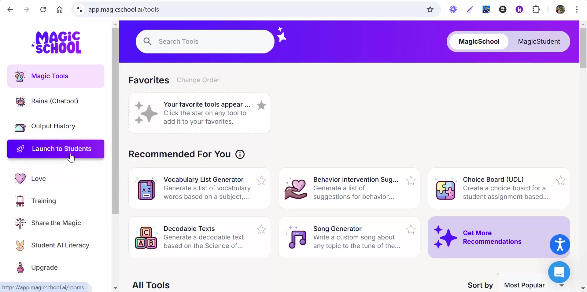 Magic School Magic School AI: Writing Feedback from Teacher & Student