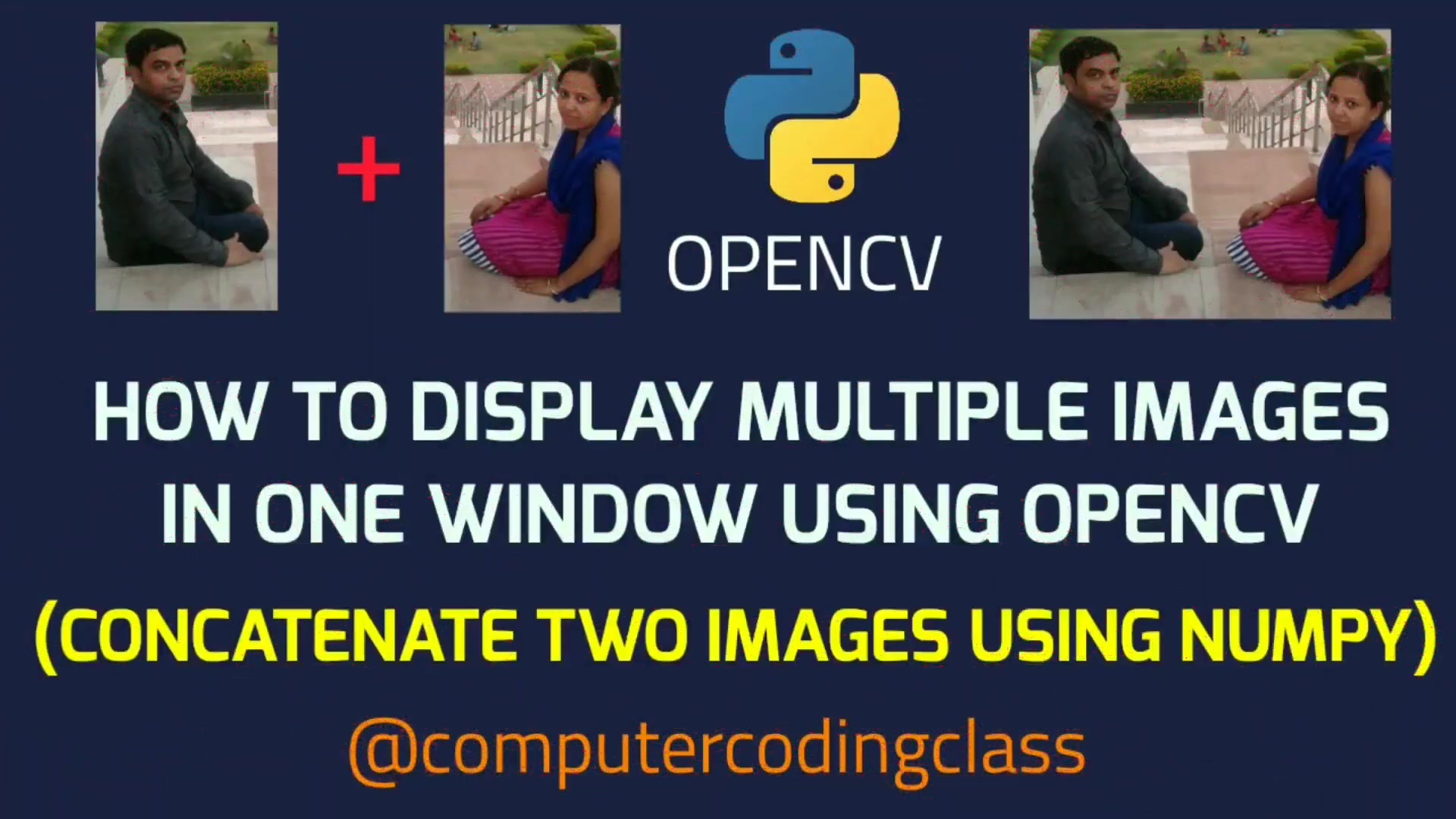 OpenCVとNumPyで複数画像を連結表示：Pythonプログラミング実践