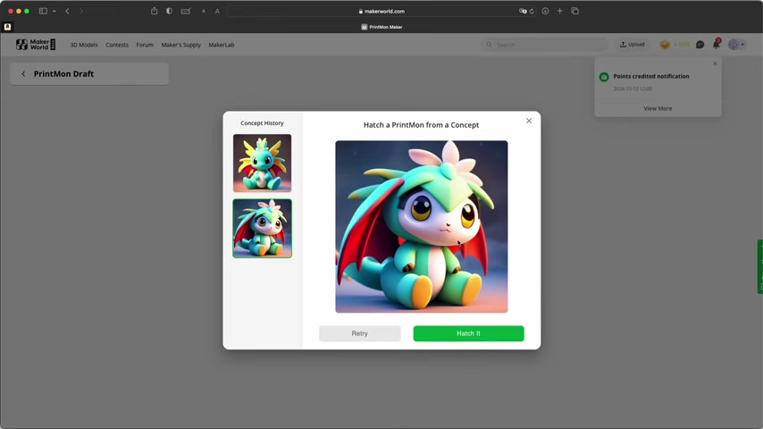 PrintMon Maker: 使用AI创作3D打印梦幻生物