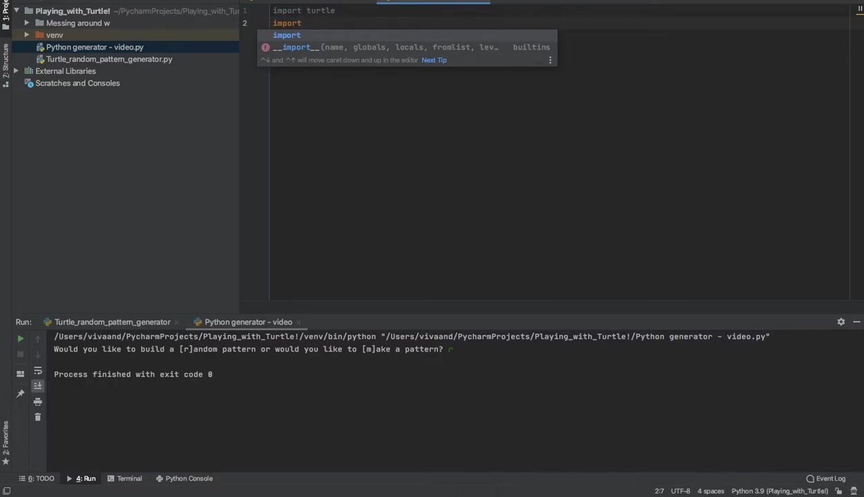 Python Turtle Graphics: Generate Random Patterns & Shapes