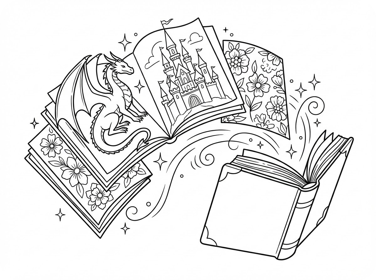 Illustration de livre de coloriage personnalisé