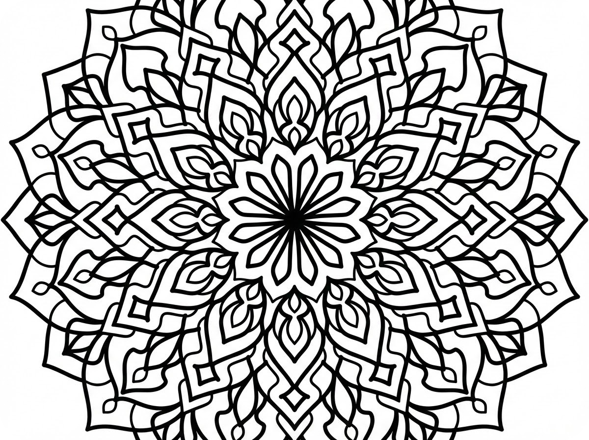 Mandala Coloring Page Illustration