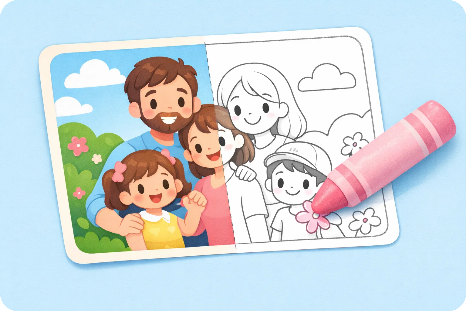 照片转独特填色页插图