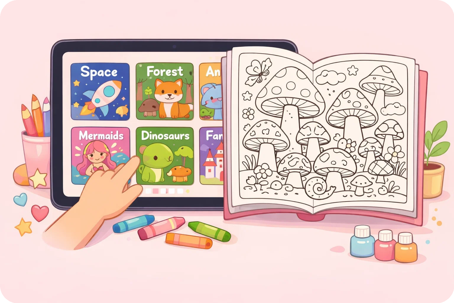 自定义涂色书插图