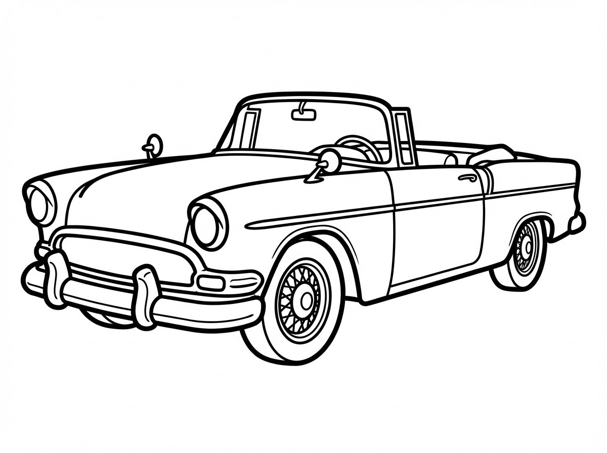 汽车填色页插图