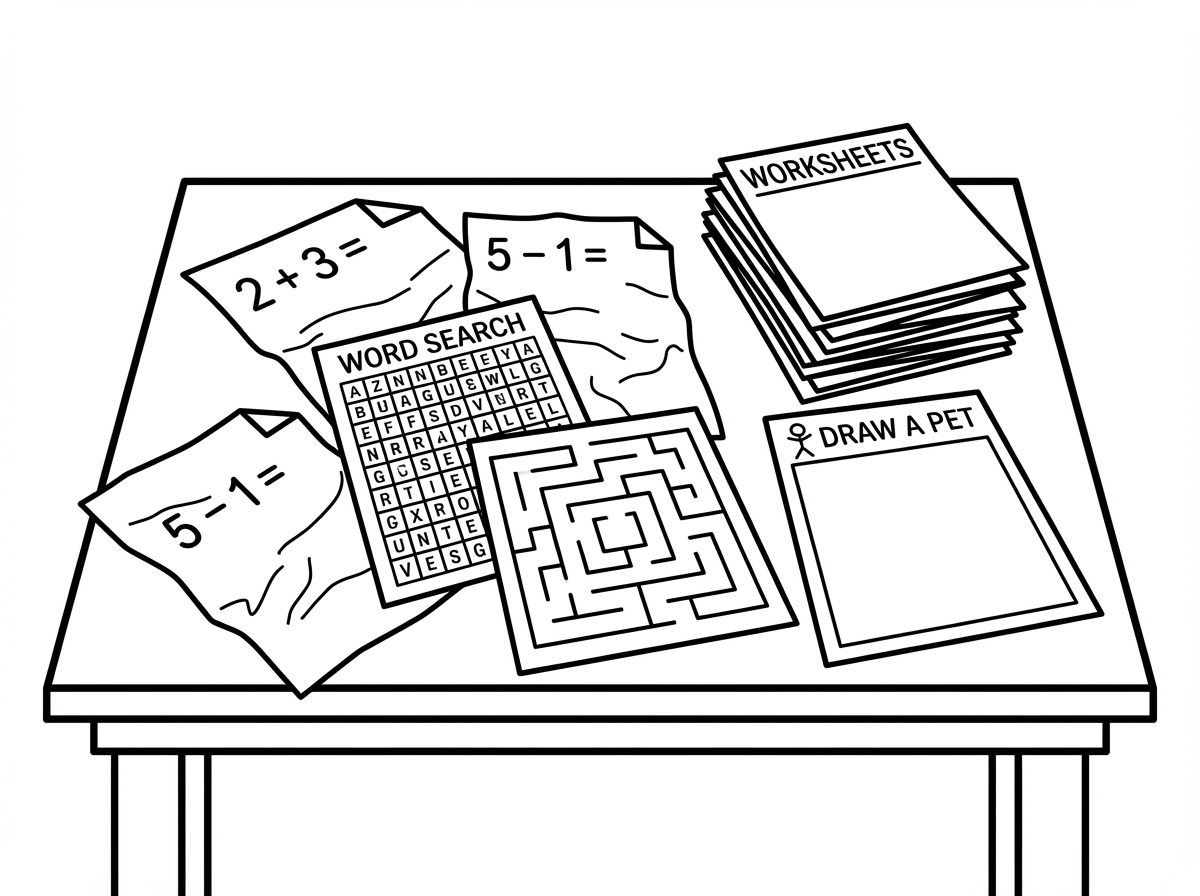 教育填色页插图