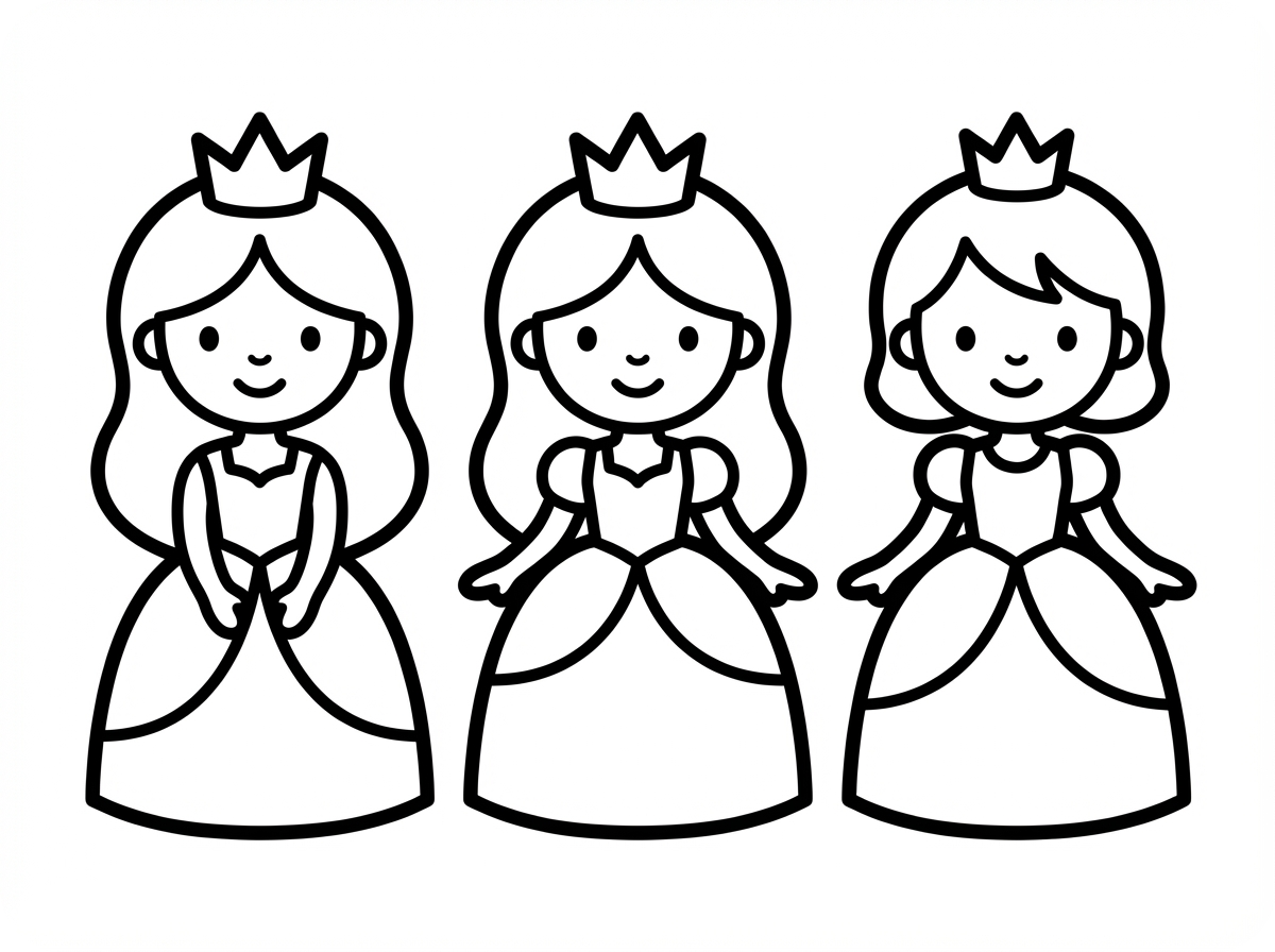 公主塗色頁插圖