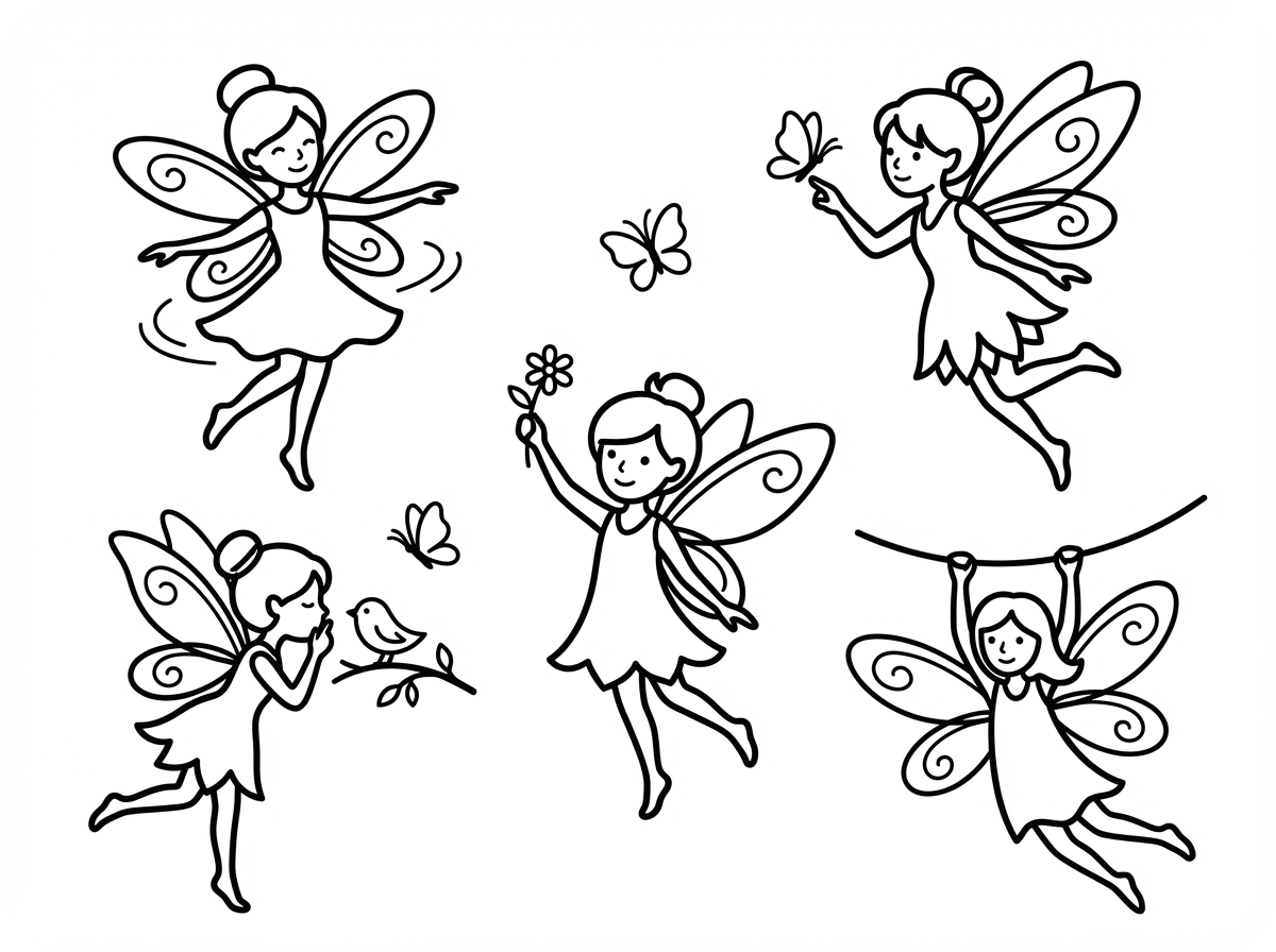 仙女塗色頁插圖