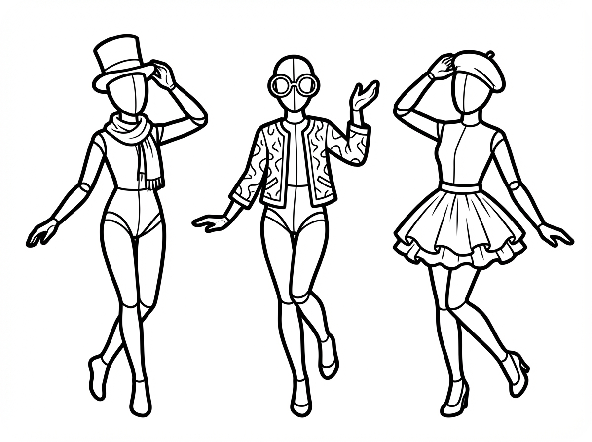 時尚塗色頁插圖