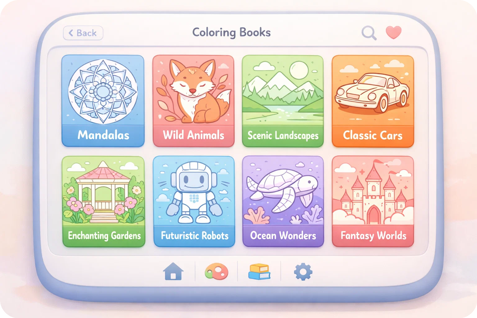 Minh họa sách tô màu tùy chỉnh