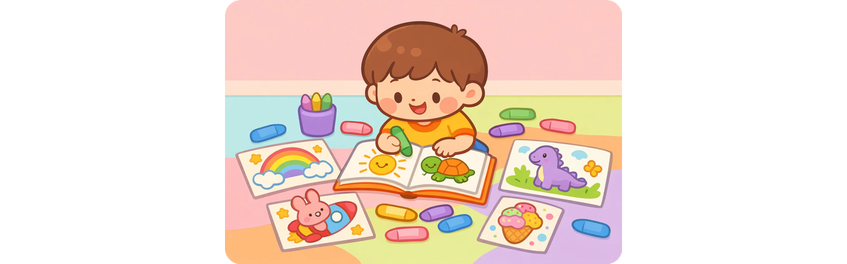 Minh họa Trang tô màu mầm non