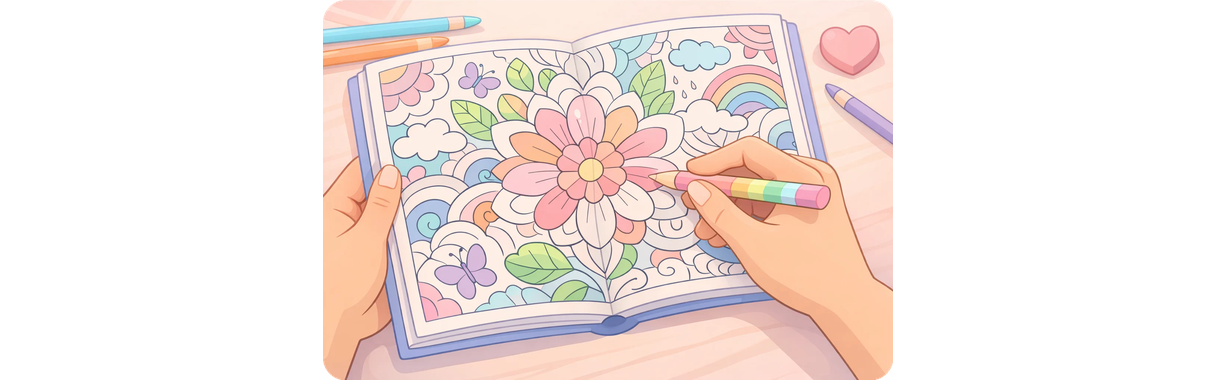 成人解压涂色页插画