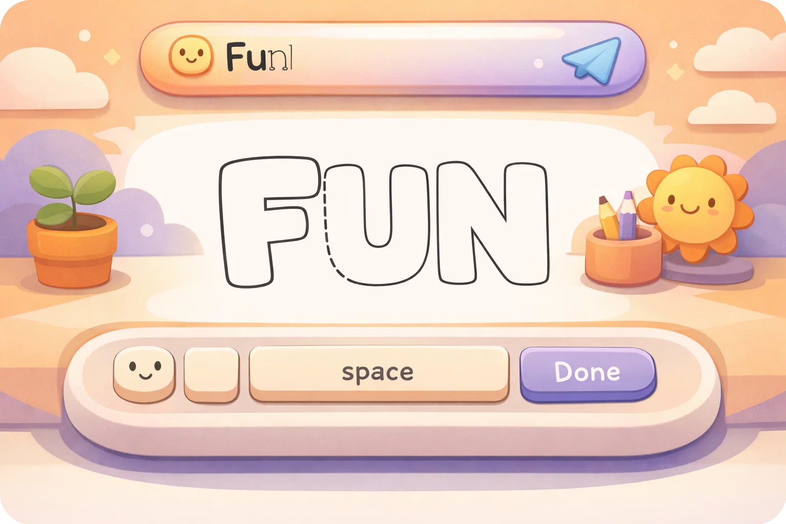 文字转填色页插画