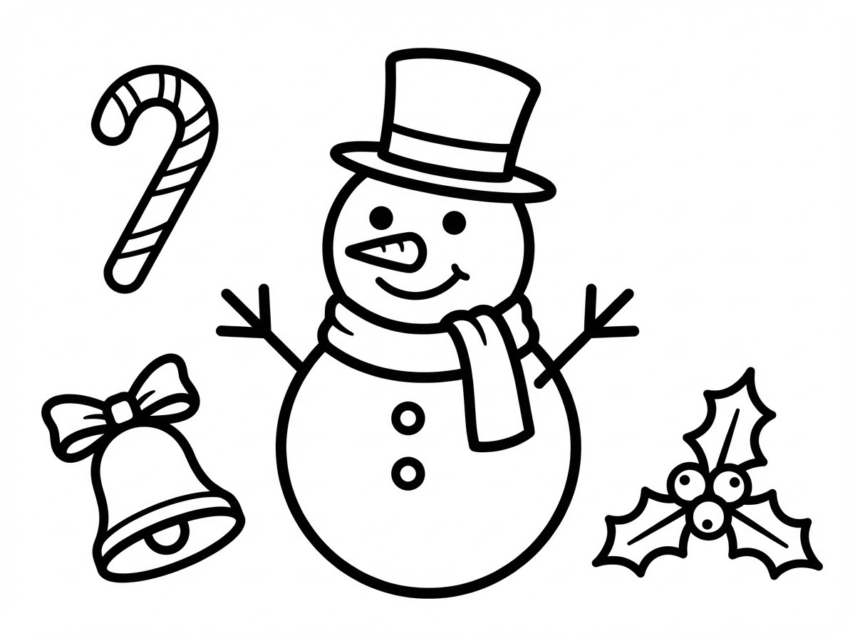 节日涂色页插画