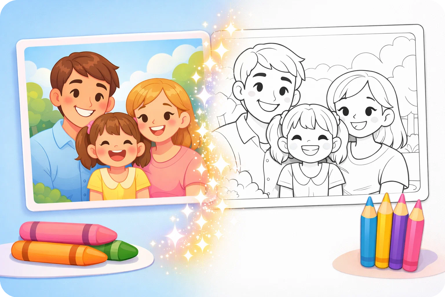 照片转填色页插图