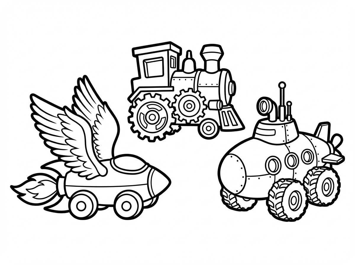 超级载具填色页插图