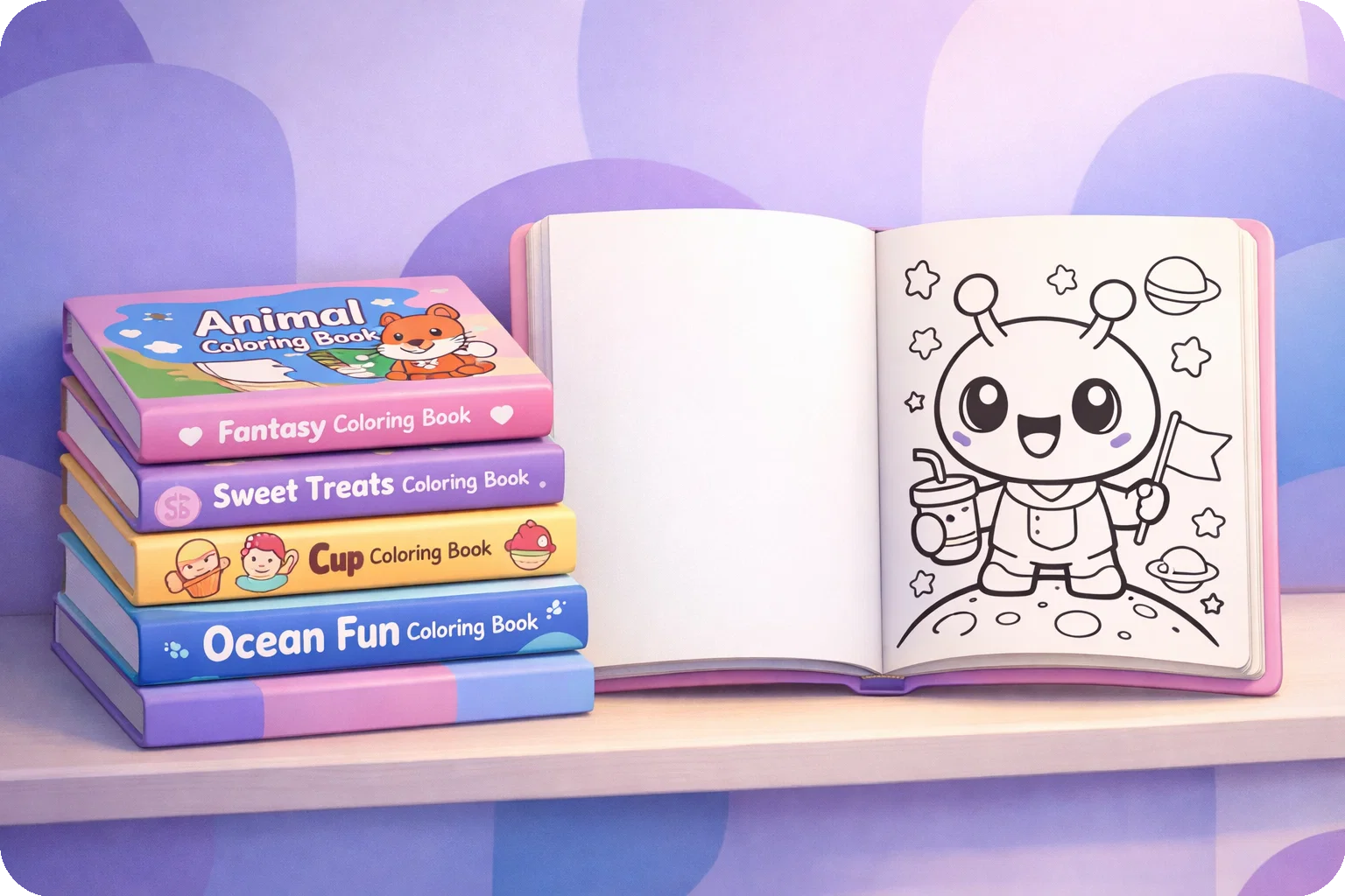 定制涂色书插画