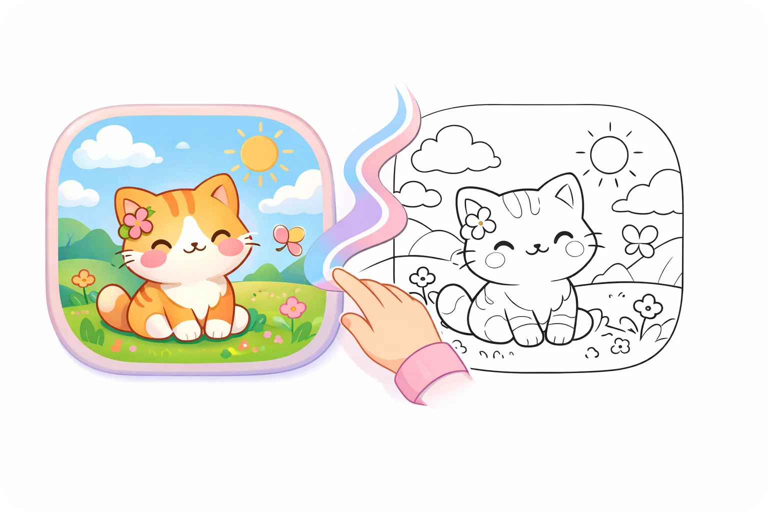 照片转涂色页插图