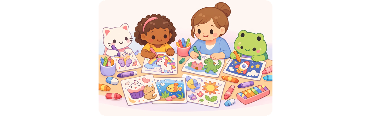 Kunst-Malvorlagen PDF Illustration