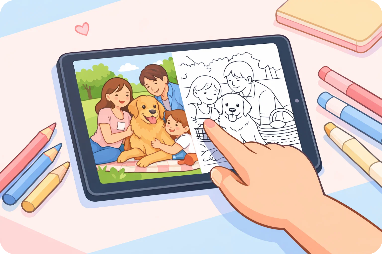 Illustration: Foto in Ausmalbild umwandeln