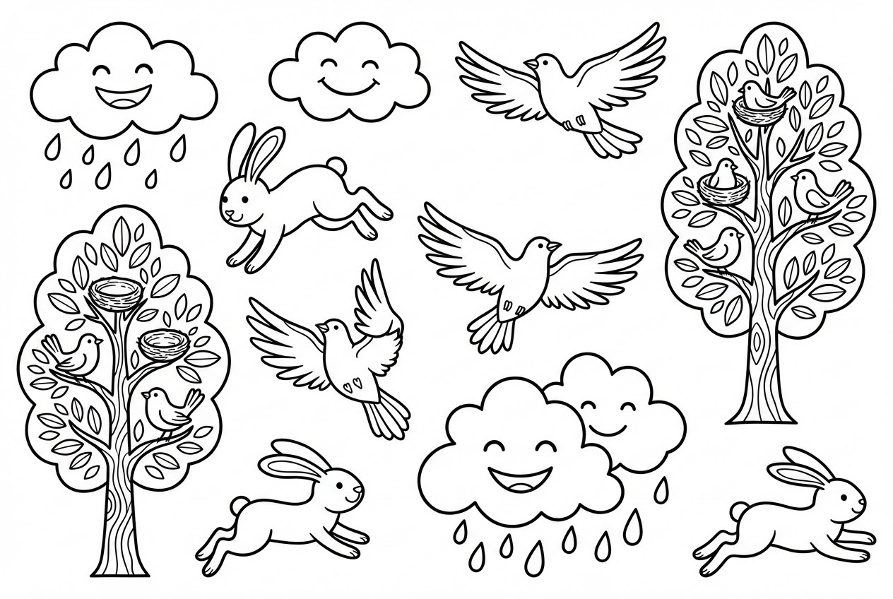 Illustration: Naturkunst-Malbild