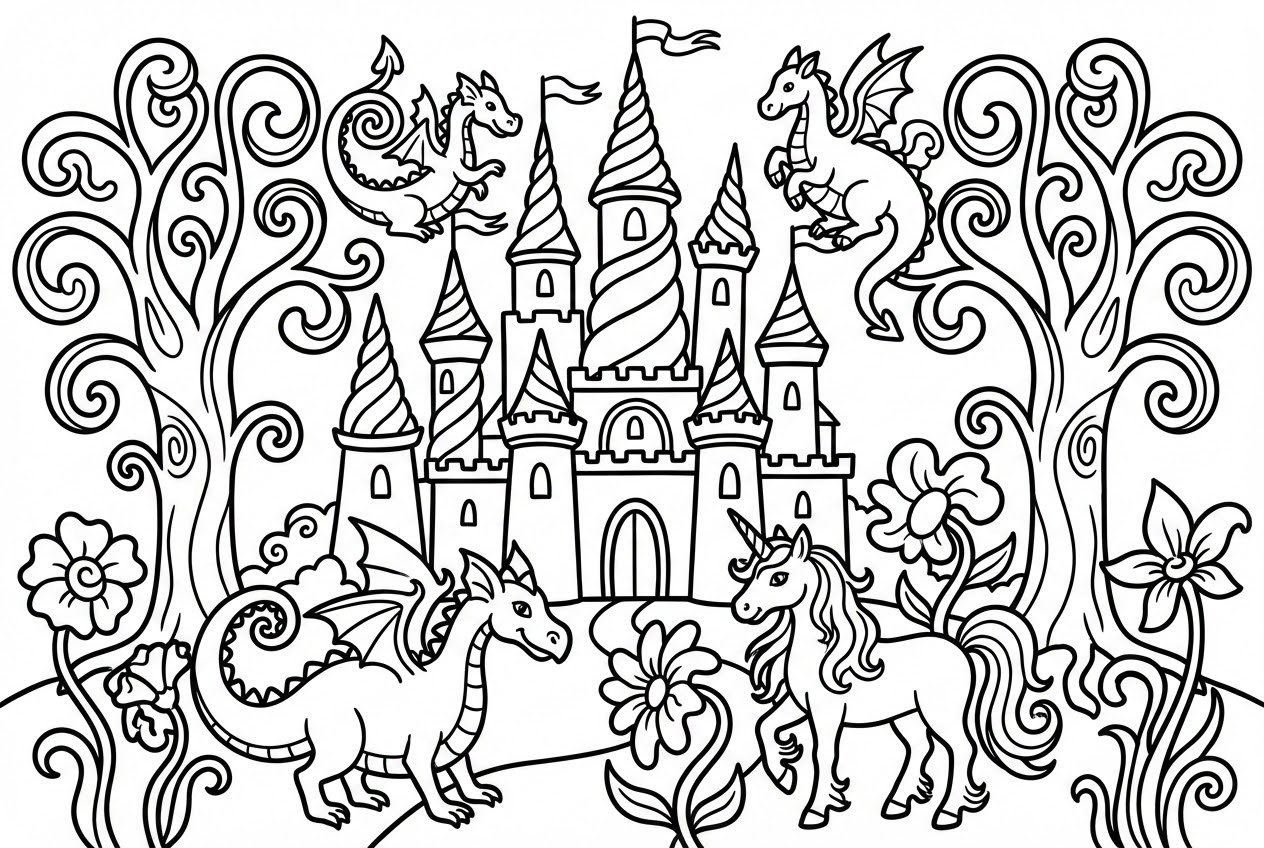 Illustration: Fantasy-Kunst-Malbild