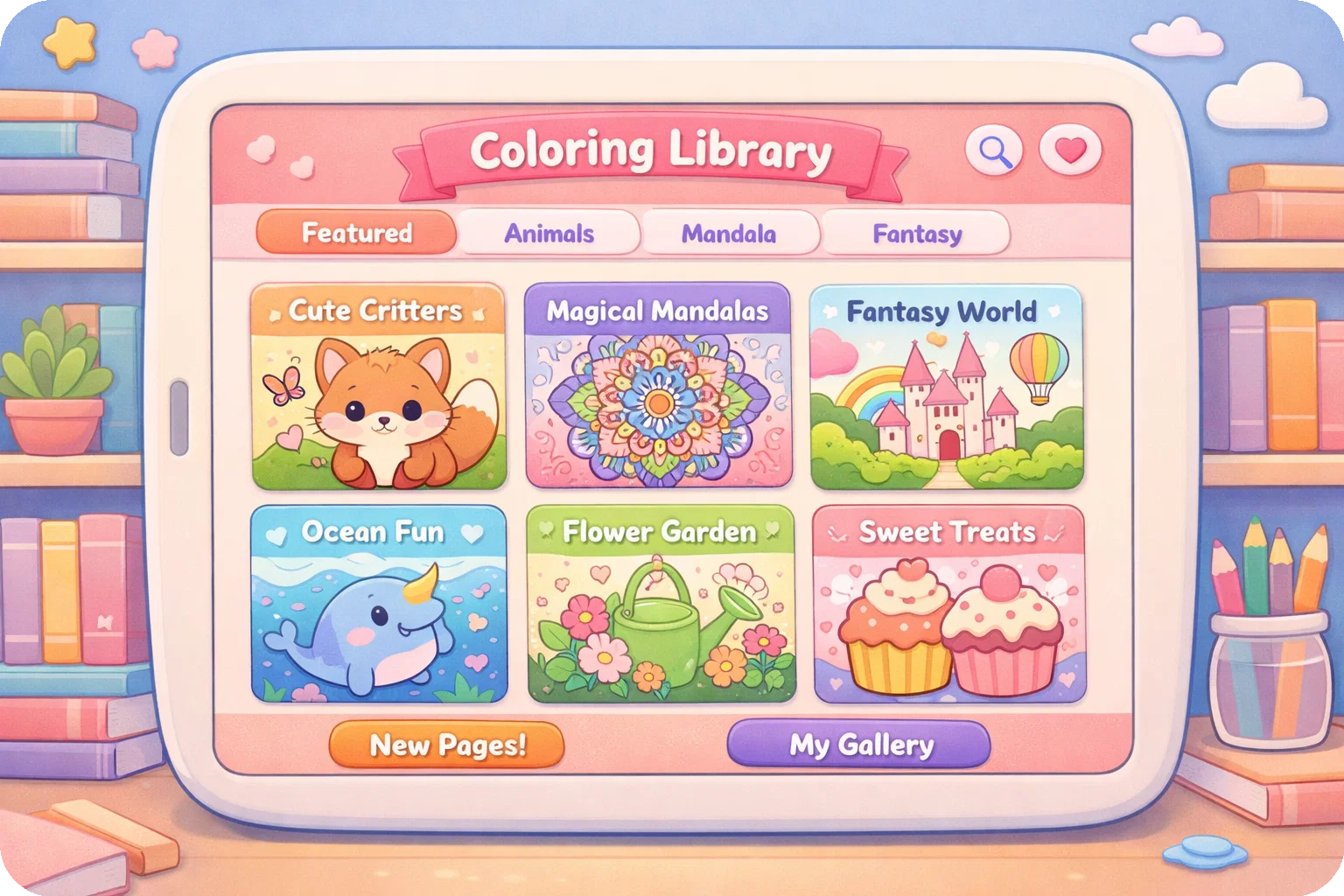 맞춤형 색칠 공부 책 일러스트