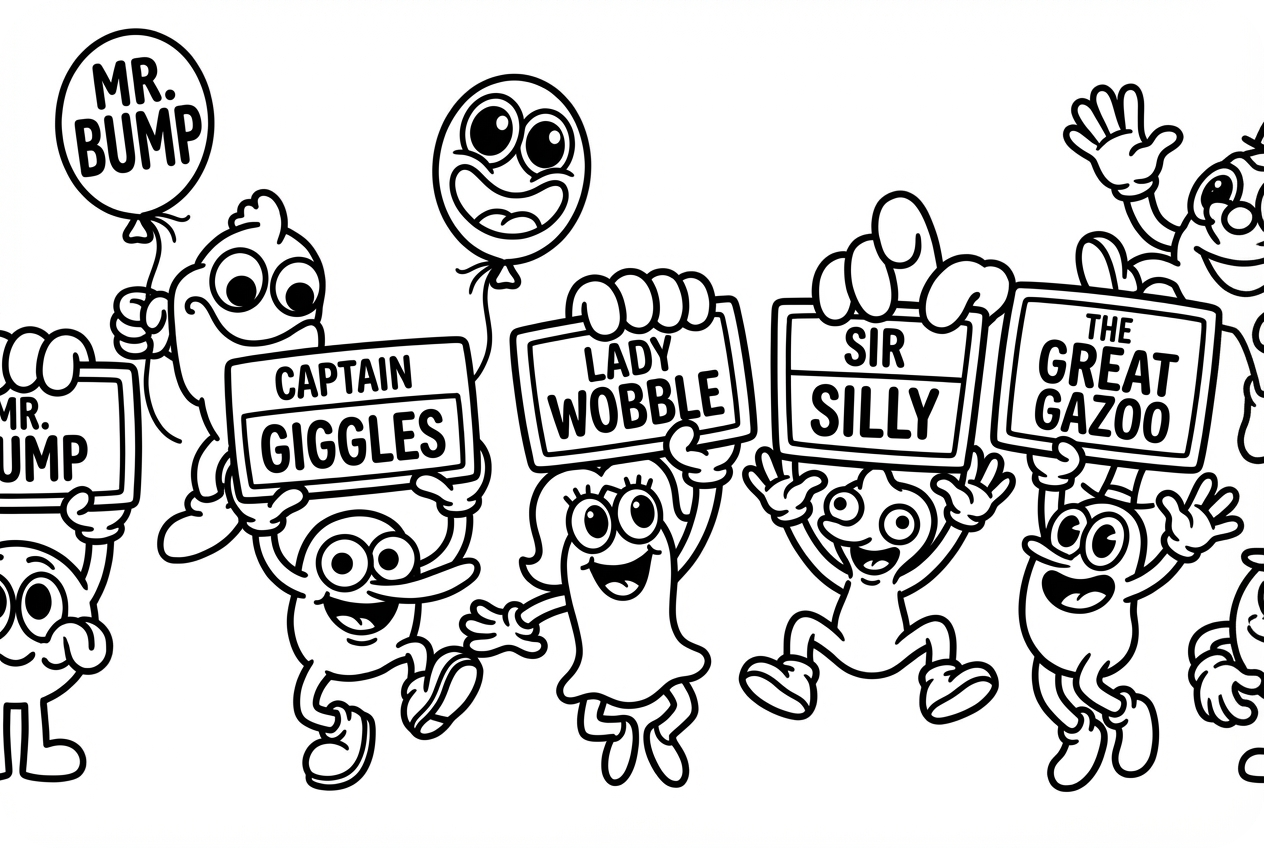 이름 색칠 페이지 일러스트