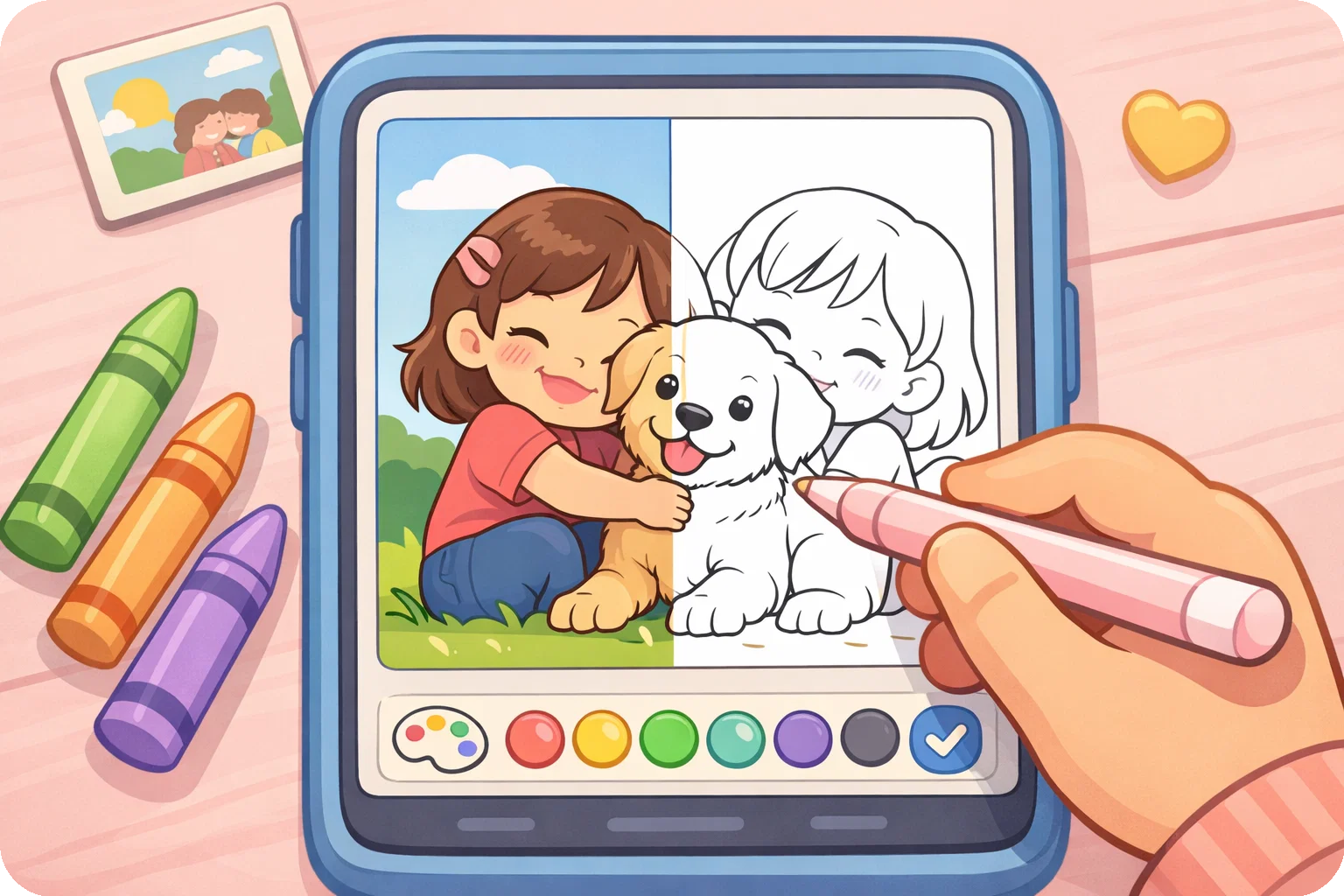 사진을 색칠 공부 페이지로 변환 일러스트